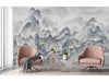 Mountains Scenic Wall Mural, White Landscape Wallpaper, Modern Custom Size Wall Covering, Non - Woven, Non - Pasted, Washable, Removable, Extra Large Wall Covering - Adawall Wallpaper - Registered Trade Accounts Only, Wallpaper Wholesale Account - FJ318-2 - Adawall Wholesale - Wallpaper Wholesaler