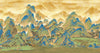 Mountains Scenic Wall Mural, Yellow Landscape Wallpaper, Modern Custom Size Wall Covering, Non-Woven, Non-Pasted, Washable, Removable, Extra Large Wall Covering - Walloro High End Wallcoverings & More