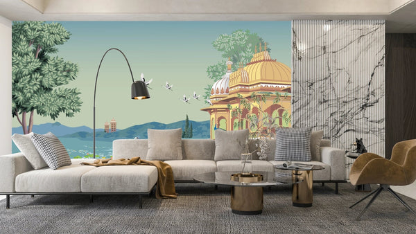 Mughal Garden Wallpaper, Arch Dome Mural, Oversized Custom Size Wall Art, Non - Woven, Non - Adhesive, Modern Wall Paper, Removable - Adawall Wallpaper - Registered Trade Accounts Only, Wallpaper Wholesale Account - W77717 - Adawall Wholesale - Wallpaper Wholesaler