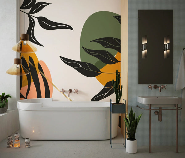 Natural Plants Wallpaper, Aesthetic Mural, Oversized Custom Size Wall Art, Non - Woven, Non - Adhesive, Modern Wall Paper, Removable - Adawall Wallpaper - Registered Trade Accounts Only, Wallpaper Wholesale Account - W77723 - Adawall Wholesale - Wallpaper Wholesaler