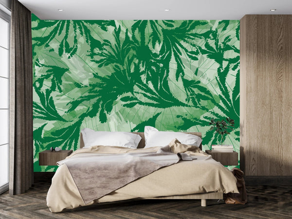 Nature Foliage Wallpaper, Seamless Pattern Mural, Oversized Custom Size Wall Art, Non - Woven, Non - Adhesive, Modern Wall Paper, Removable - Adawall Wallpaper - Registered Trade Accounts Only, Wallpaper Wholesale Account - W78188 - Adawall Wholesale - Wallpaper Wholesaler