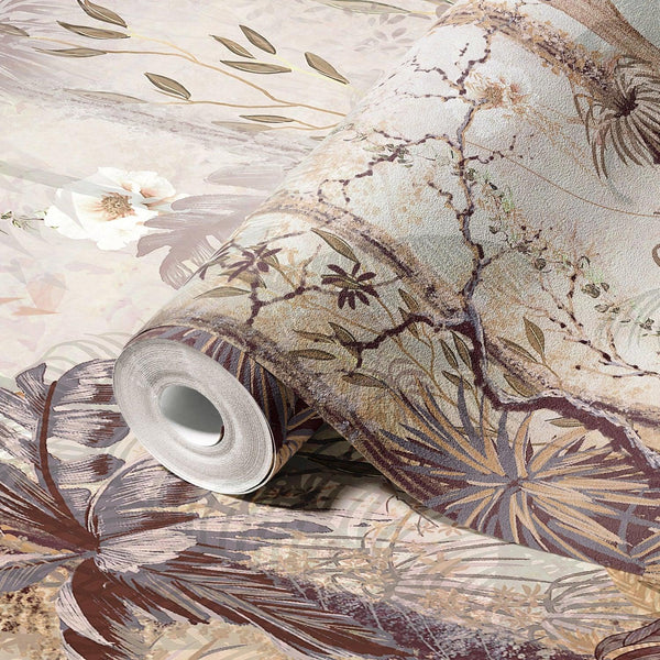 Nature Trees Wall Mural, Beige Forest Theme Wallpaper, Large Jungle Custom Size Wall Art, Non - Woven, Non - Pasted, Removable, Washable, Covering - Adawall Wallpaper - Registered Trade Accounts Only, Wallpaper Wholesale Account - SE308-3 - Adawall Wholesale - Wallpaper Wholesaler