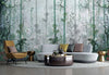Nature Trees Wall Mural, Green Forest Theme Wallpaper, Large Jungle Custom Size Wall Art, Non - Woven, Non - Pasted, Removable, Washable, Covering - Adawall Wallpaper - Registered Trade Accounts Only, Wallpaper Wholesale Account - SE308-1 - Adawall Wholesale - Wallpaper Wholesaler