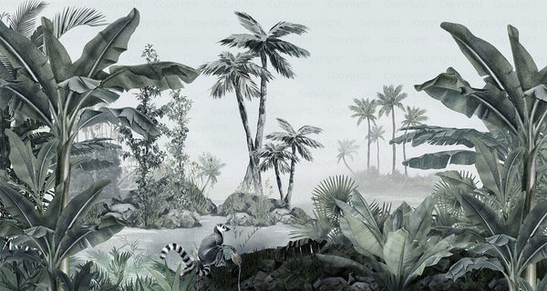 Nature Wall Mural, Palm Tree Tropical, Customized Wallpaper, Store Decor, Non - Woven, Modern Wall Paper, Non - Pasted, Washable, Removable - Adawall Wallpaper - Registered Trade Accounts Only, Wallpaper Wholesale Account - A303-2 - Adawall Wholesale - Wallpaper Wholesaler