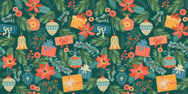Noel Presents Wallpaper, Seamless Pattern Mural, Oversized Custom Size Wall Art, Non - Woven, Non - Adhesive, Modern Wall Paper, Removable - Adawall Wallpaper - Registered Trade Accounts Only, Wallpaper Wholesale Account - W78035 - Adawall Wholesale - Wallpaper Wholesaler