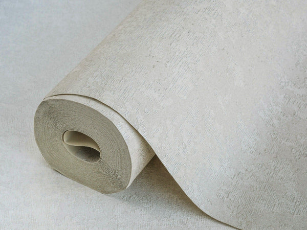 Off White 3D Embossed Distressed Wallpaper, Light Neutral Colors Non-Pasted Worn Texture Wall Paper - Walloro High End Wallcoverings & More