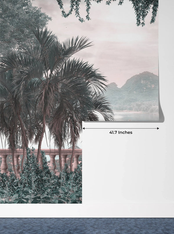 Oil Painting Wallpaper, Tropical Leaves, Trees Mural, Oversized Custom Size Wall Art, Non - Woven, Non - Adhesive, Modern Wall Paper, Removable - Adawall Wallpaper - Registered Trade Accounts Only, Wallpaper Wholesale Account - W77983 - Adawall Wholesale - Wallpaper Wholesaler