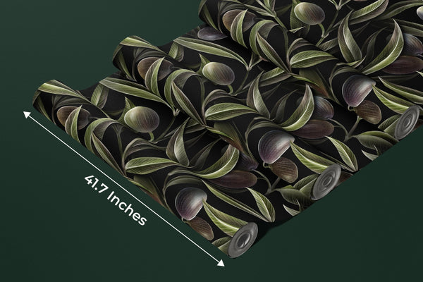 Olive Branches Wallpaper, Seamless Pattern Mural, Oversized Custom Size Wall Art, Non - Woven, Non - Adhesive, Modern Wall Paper, Removable - Adawall Wallpaper - Registered Trade Accounts Only, Wallpaper Wholesale Account - W78225 - Adawall Wholesale - Wallpaper Wholesaler