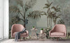 Palm Trees Nature Scene Tropical Wall Mural, Light Green Custom Size Wallpaper, Non - Woven, Non - Pasted, Washable, Oversized Large Wall Art, Removable - Adawall Wallpaper - Registered Trade Accounts Only, Wallpaper Wholesale Account - A306-1 - Adawall Wholesale - Wallpaper Wholesaler