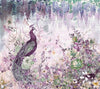 Peacock Forest Wall Mural, Purple Scenic Non - Woven Nature Theme Large Wall Poster, Non - Adhesive Modern Jungle Wall Art - Adawall Wallpaper - Registered Trade Accounts Only, Wallpaper Wholesale Account - A300-1 - Adawall Wholesale - Wallpaper Wholesaler