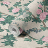 Peony Chinoiserie Blossom Wall Mural, Green Floral Bloom Wallpaper, Oversized Contemporary Custom Size Wall Art, Non-Woven, Non-Pasted, Removable - Walloro High End Wallcoverings & More