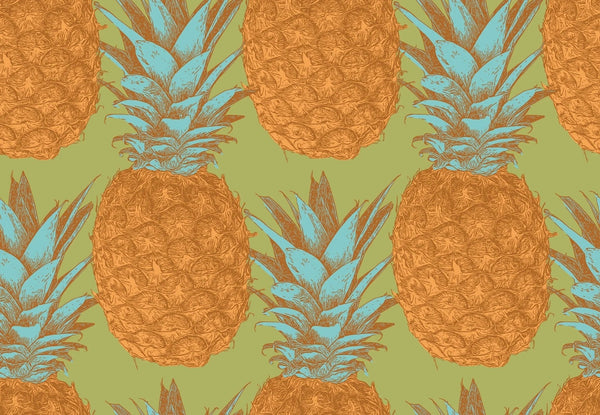 Pineapples Wallpaper, Seamless Pattern Mural, Oversized Custom Size Wall Art, Non - Woven, Non - Adhesive, Modern Wall Paper, Removable - Adawall Wallpaper - Registered Trade Accounts Only, Wallpaper Wholesale Account - W78103 - Adawall Wholesale - Wallpaper Wholesaler