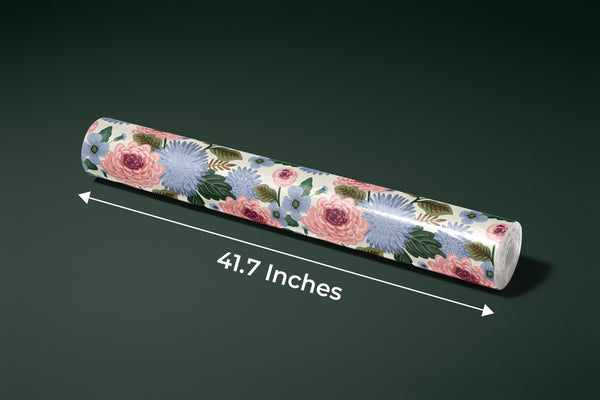 Pink and Blue Floral Wallpaper, Seamless Pattern Mural, Oversized Custom Size Wall Art, Non - Woven, Non - Adhesive, Modern Wall Paper, Removable - Adawall Wallpaper - Registered Trade Accounts Only, Wallpaper Wholesale Account - W78037 - Adawall Wholesale - Wallpaper Wholesaler