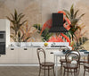 Pink Flamingos Wallpaper, Tropical Plants Mural, Oversized Custom Size Wall Art, Non - Woven, Non - Adhesive, Modern Wall Paper, Removable - Adawall Wallpaper - Registered Trade Accounts Only, Wallpaper Wholesale Account - W77512 - Adawall Wholesale - Wallpaper Wholesaler