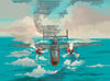 Plane in the Sky Wallpaper, Over the Sea Mural, Oversized Custom Size Wall Art, Non - Woven, Non - Adhesive, Modern Wall Paper, Removable - Adawall Wallpaper - Registered Trade Accounts Only, Wallpaper Wholesale Account - W78143 - Adawall Wholesale - Wallpaper Wholesaler