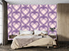Purple Heart Wallpaper, Seamless Pattern Mural, Oversized Custom Size Wall Art, Non - Woven, Non - Adhesive, Modern Wall Paper, Removable - Adawall Wallpaper - Registered Trade Accounts Only, Wallpaper Wholesale Account - W78192 - Adawall Wholesale - Wallpaper Wholesaler