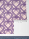 Purple Heart Wallpaper, Seamless Pattern Mural, Oversized Custom Size Wall Art, Non - Woven, Non - Adhesive, Modern Wall Paper, Removable - Adawall Wallpaper - Registered Trade Accounts Only, Wallpaper Wholesale Account - W78192 - Adawall Wholesale - Wallpaper Wholesaler