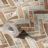 Realistic Embossed Brick Wallpaper, Beige, Orange Chevron Pattern Stone Wall Decor, Home Commercial Use Textured Wallcovering - Adawall Wallpaper - Registered Trade Accounts Only, Wallpaper Wholesale Account - 23105-3 - Adawall Wholesale - Wallpaper Wholesaler