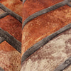 Realistic Embossed Brick Wallpaper, Red, Orange Chevron Pattern Stone Wall Decor, Home Commercial Use Textured Wallcovering - Walloro High End Wallcoverings & More