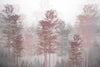 Red and Gray Trees Wallpaper, Foggy Forest Mural, Oversized Custom Size Wall Art, Non - Woven, Non - Adhesive, Modern Wall Paper, Removable - Adawall Wallpaper - Registered Trade Accounts Only, Wallpaper Wholesale Account - W78147 - Adawall Wholesale - Wallpaper Wholesaler