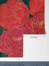Red Peonies Wallpaper, Luxurious Gold Mural, Oversized Custom Size Wall Art, Non - Woven, Non - Adhesive, Modern Wall Paper, Removable - Adawall Wallpaper - Registered Trade Accounts Only, Wallpaper Wholesale Account - W77926 - Adawall Wholesale - Wallpaper Wholesaler