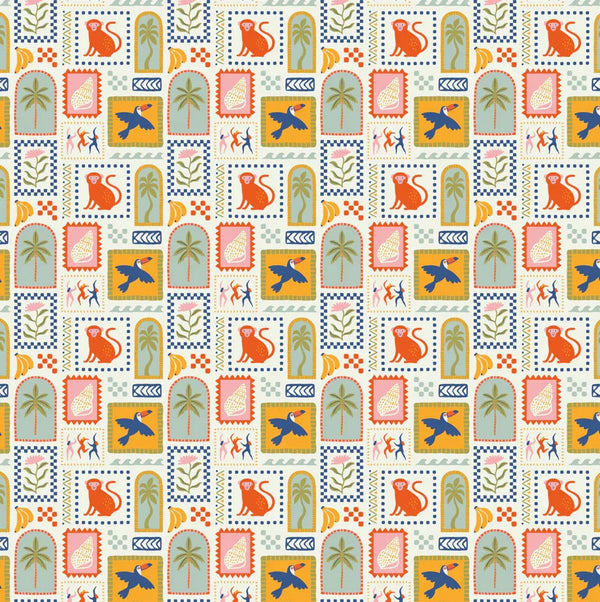 Retro Tropical Summer Wallpaper, Seamless Pattern Mural, Oversized Custom Size Wall Art, Non - Woven, Non - Adhesive, Modern Wall Paper, Removable - Adawall Wallpaper - Registered Trade Accounts Only, Wallpaper Wholesale Account - W77557 - Adawall Wholesale - Wallpaper Wholesaler