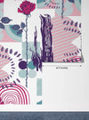 Rose and Abstract Figures Wallpaper, Seamless Pattern Mural, Oversized Custom Size Wall Art, Non - Woven, Non - Adhesive, Modern Wall Paper, Removable - Adawall Wallpaper - Registered Trade Accounts Only, Wallpaper Wholesale Account - W78107 - Adawall Wholesale - Wallpaper Wholesaler
