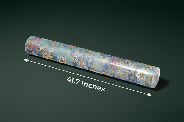 Rose Flower Wallpaper, Blue Background Mural, Oversized Custom Size Wall Art, Non - Woven, Non - Adhesive, Modern Wall Paper, Removable - Adawall Wallpaper - Registered Trade Accounts Only, Wallpaper Wholesale Account - W77844 - Adawall Wholesale - Wallpaper Wholesaler