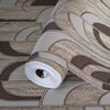 Round Shapes Deep Embossed Wallpaper, Brown Modern Geometric Flocked Wallcovering, Non - Pasted, Large 114 sq ft Roll - Adawall Wallpaper - Registered Trade Accounts Only, Wallpaper Wholesale Account - 1209-4 - Adawall Wholesale - Wallpaper Wholesaler
