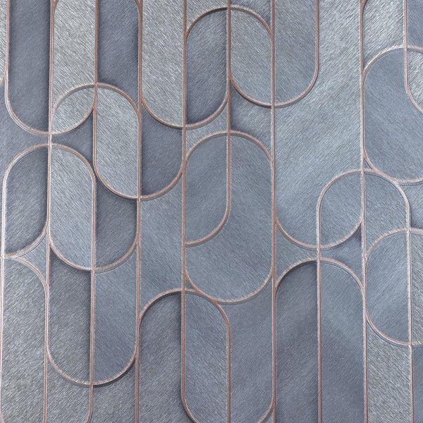 Rounded Shapes 3D Embossed Wallpaper, Dark Gray Velvet Flocked Geometric Elegant Wallcovering - Adawall Wallpaper - Registered Trade Accounts Only, Wallpaper Wholesale Account - 1514-4 - Adawall Wholesale - Wallpaper Wholesaler