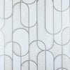 Rounded Shapes 3D Embossed Wallpaper, White Velvet Flocked Geometric Elegant Wallcovering - Adawall Wallpaper - Registered Trade Accounts Only, Wallpaper Wholesale Account - 1514-1 - Adawall Wholesale - Wallpaper Wholesaler