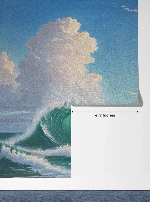 Sea Wave Wallpaper, Oil Painting Mural, Oversized Custom Size Wall Art, Non - Woven, Non - Adhesive, Modern Wall Paper, Removable - Adawall Wallpaper - Registered Trade Accounts Only, Wallpaper Wholesale Account - W77604 - Adawall Wholesale - Wallpaper Wholesaler