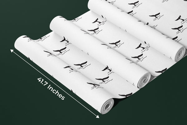 Shark Fin Wallpaper, Seamless Pattern Mural, Oversized Custom Size Wall Art, Non - Woven, Non - Adhesive, Modern Wall Paper, Removable - Adawall Wallpaper - Registered Trade Accounts Only, Wallpaper Wholesale Account - W77789 - Adawall Wholesale - Wallpaper Wholesaler