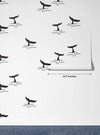 Shark Fin Wallpaper, Seamless Pattern Mural, Oversized Custom Size Wall Art, Non - Woven, Non - Adhesive, Modern Wall Paper, Removable - Adawall Wallpaper - Registered Trade Accounts Only, Wallpaper Wholesale Account - W77789 - Adawall Wholesale - Wallpaper Wholesaler