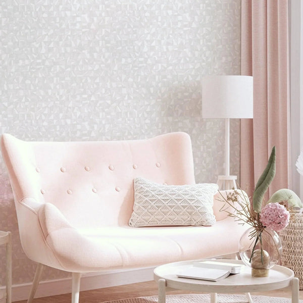 Shimmering Geometric Shapes Wallpaper, Cream Deep Embossed Asymmetrical Design Wallcovering - Adawall Wallpaper - Registered Trade Accounts Only, Wallpaper Wholesale Account - 1512-1 - Adawall Wholesale - Wallpaper Wholesaler