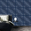 Silver Art Deco Wallpaper, Dark Blue Background Mural, Oversized Custom Size Wall Art, Non - Woven, Non - Adhesive, Modern Wall Paper, Removable - Adawall Wallpaper - Registered Trade Accounts Only, Wallpaper Wholesale Account - W77803 - Adawall Wholesale - Wallpaper Wholesaler