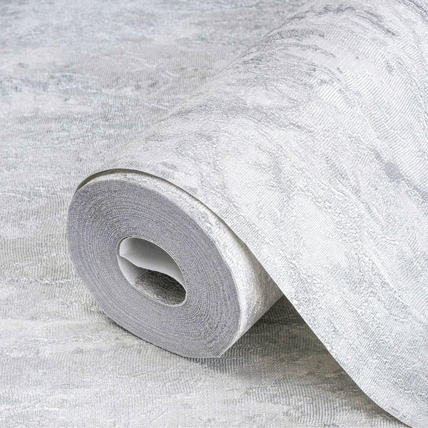 Silver Distressed Metallic Embossed Wallpaper, Shiny Rustic Industrial Modern Wallcovering - Adawall Wallpaper - Registered Trade Accounts Only, Wallpaper Wholesale Account - 7809-2 - Adawall Wholesale - Wallpaper Wholesaler