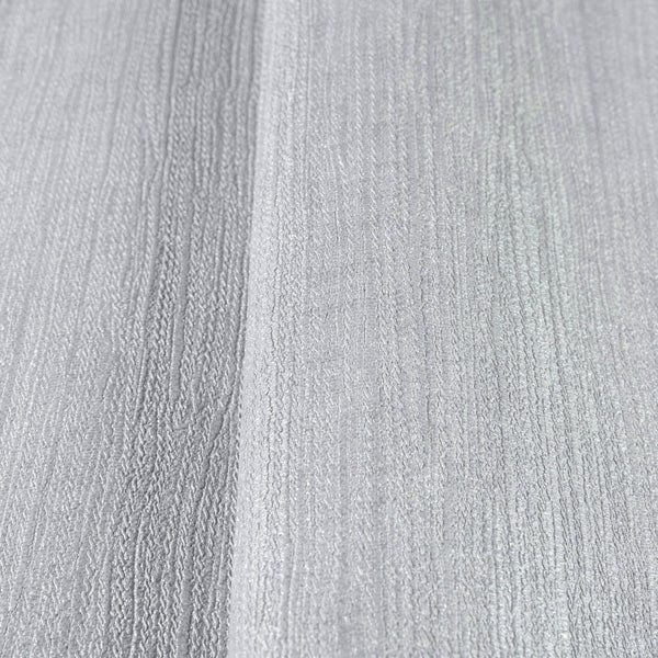 Silver Modern Stripped Pattern Wallpaper, Embossed 3D Textured Neutral Colors Abstract Wallcovering - Walloro High End Wallcoverings & More