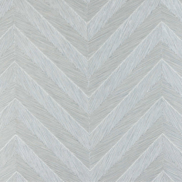 Silver Shiny Chevron Wallpaper, Deep Embossed Luxury Shimmering Geometric Pattern Wall Paper, Large Non-Pasted 114 sq ft Roll - Walloro High End Wallcoverings & More