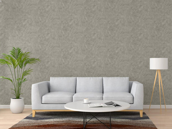 Silver Timeless Distressed 3D Embossed Wallpaper, Stylish Metallic Neutral Colors Wallcovering - Walloro High End Wallcoverings & More