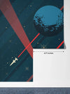 Space Wallpaper, Retro Future Style Mural, Oversized Custom Size Wall Art, Non - Woven, Non - Adhesive, Modern Wall Paper, Removable - Adawall Wallpaper - Registered Trade Accounts Only, Wallpaper Wholesale Account - W77800 - Adawall Wholesale - Wallpaper Wholesaler