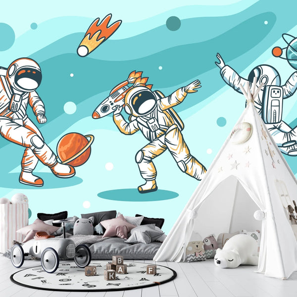 Sport Activities Wallpaper, Astronauts Mural, Oversized Custom Size Wall Art, Non - Woven, Non - Adhesive, Modern Wall Paper, Removable - Adawall Wallpaper - Registered Trade Accounts Only, Wallpaper Wholesale Account - W77797 - Adawall Wholesale - Wallpaper Wholesaler