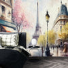 Spring in Paris Watercolor Wallpaper, Eiffel Tower Mural, Oversized Custom Size Wall Art, Non - Woven, Non - Adhesive, Modern Wall Paper, Removable - Adawall Wallpaper - Registered Trade Accounts Only, Wallpaper Wholesale Account - W77821 - Adawall Wholesale - Wallpaper Wholesaler