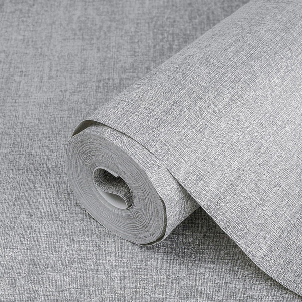 Stylish Fabric Textured Wallpaper, Light Gray Modern Linen Style Abstract Minimalist Non - Pasted Wall Paper, Wallcovering - Adawall Wallpaper - Registered Trade Accounts Only, Wallpaper Wholesale Account - 1113-5 - Adawall Wholesale - Wallpaper Wholesaler