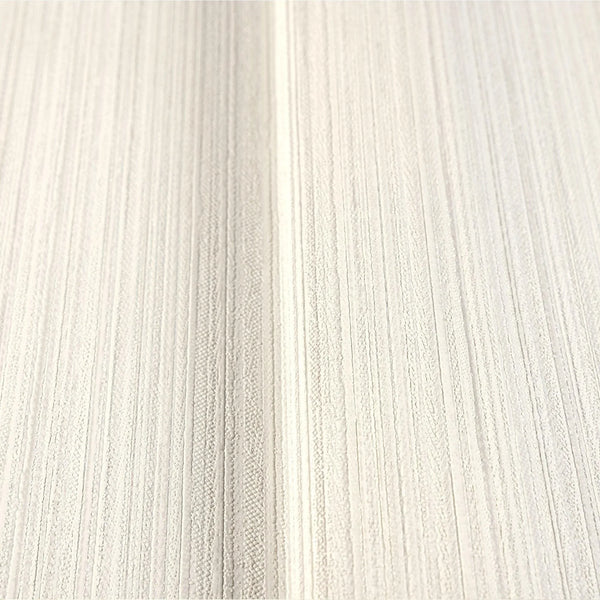 Stylish Thin Stripes Wallpaper, White 3D Deep Embossed Wallcovering for Interior Design Ideas, Modern Striped Large 114 sq ft Roll - Walloro High End Wallcoverings & More