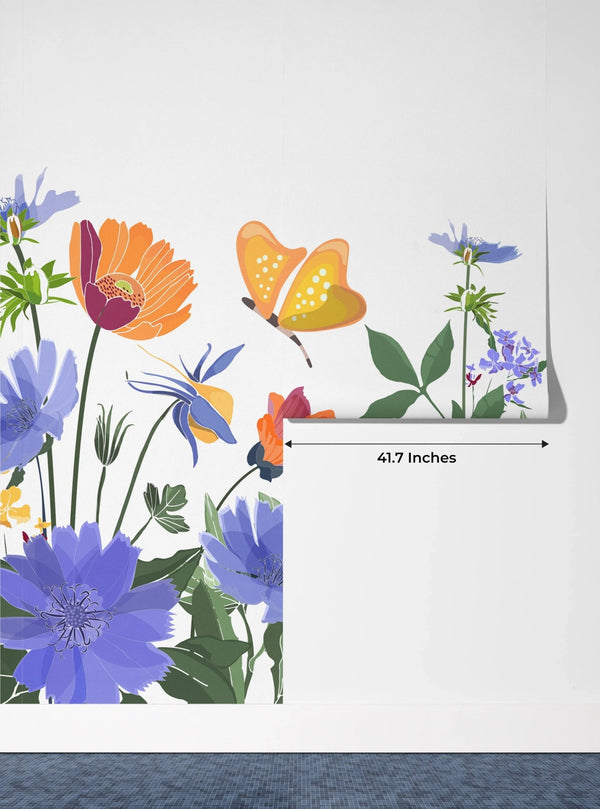 Summer Flowers Wallpaper, Seamless Pattern Mural, Oversized Custom Size Wall Art, Non - Woven, Non - Adhesive, Modern Wall Paper, Removable - Adawall Wallpaper - Registered Trade Accounts Only, Wallpaper Wholesale Account - W78071 - Adawall Wholesale - Wallpaper Wholesaler