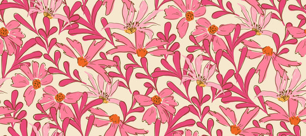 Summer Tropical Pink Wallpaper, Seamless Pattern Mural, Oversized Custom Size Wall Art, Non - Woven, Non - Adhesive, Modern Wall Paper, Removable - Adawall Wallpaper - Registered Trade Accounts Only, Wallpaper Wholesale Account - W78007 - Adawall Wholesale - Wallpaper Wholesaler