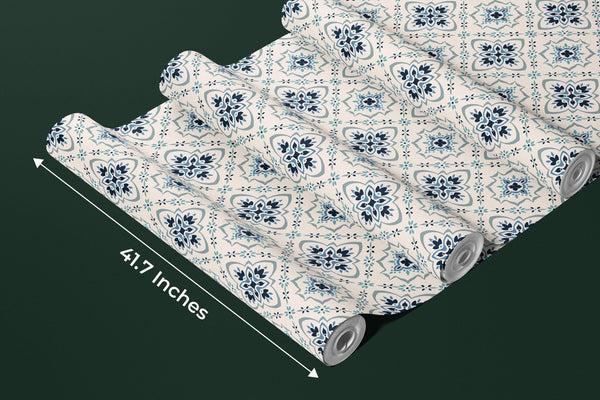 Talavera Wallpaper, Seamless Pattern Mural, Oversized Custom Size Wall Art, Non - Woven, Non - Adhesive, Modern Wall Paper, Removable - Adawall Wallpaper - Registered Trade Accounts Only, Wallpaper Wholesale Account - W77671 - Adawall Wholesale - Wallpaper Wholesaler