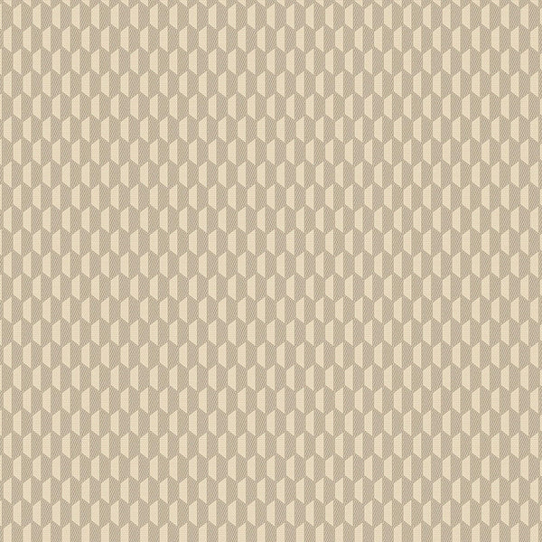 Tan Elegant Hexagon Embossed Wallpaper, Small Honeycomb Grid Pattern Textured wallcovering - Walloro High End Wallcoverings & More