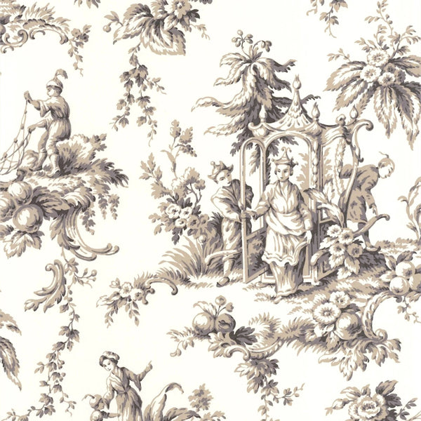 Toile de Jouy French Wallpaper, White Background Pattern Mural, Oversized Custom Size Wall Art, Non - Woven, Non - Adhesive, Modern Wall Paper, Removable - Adawall Wallpaper - Registered Trade Accounts Only, Wallpaper Wholesale Account - W77496 - Adawall Wholesale - Wallpaper Wholesaler